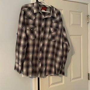 Rustler brand pearl snap long sleeve shirt size XXL